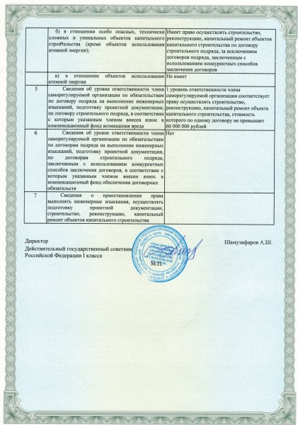 Выписка из реестра СРО