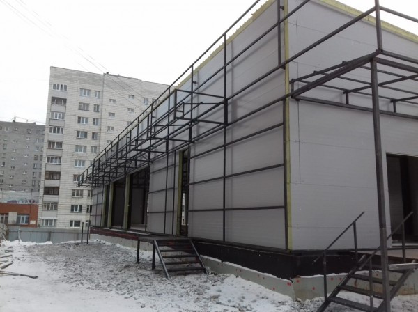 Строительство зданий из сэндвич панелей по металлокаркасу объект 1