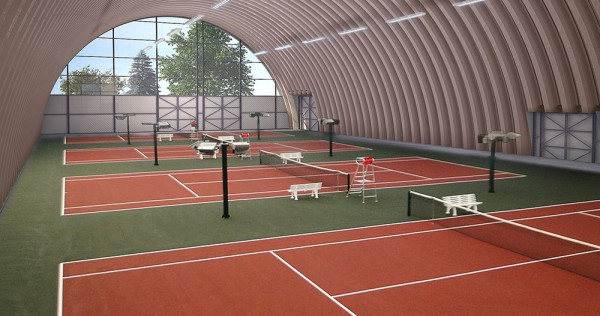 Строительство теннисных кортов крытых летних от 28000 р. /м2 под ключ